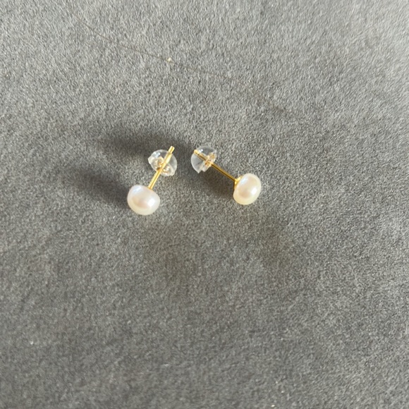 New Freshwater Pearls 925 Sterling Silver Hypoallergenic Stud Earrings - Picture 4 of 6